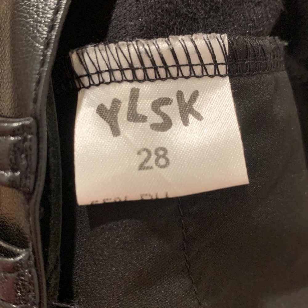 YLSK leather and PU blend bedazzled pocket pants - Picture 8 of 9